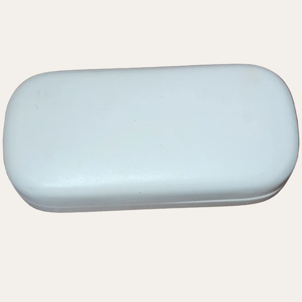 Marc Jacobs White Leather Hard Shell Sunglass Case
